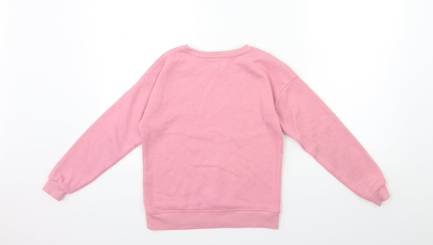 Primark Girls Pink   Pullover Sweatshirt Size 8 Years  - Unicorn