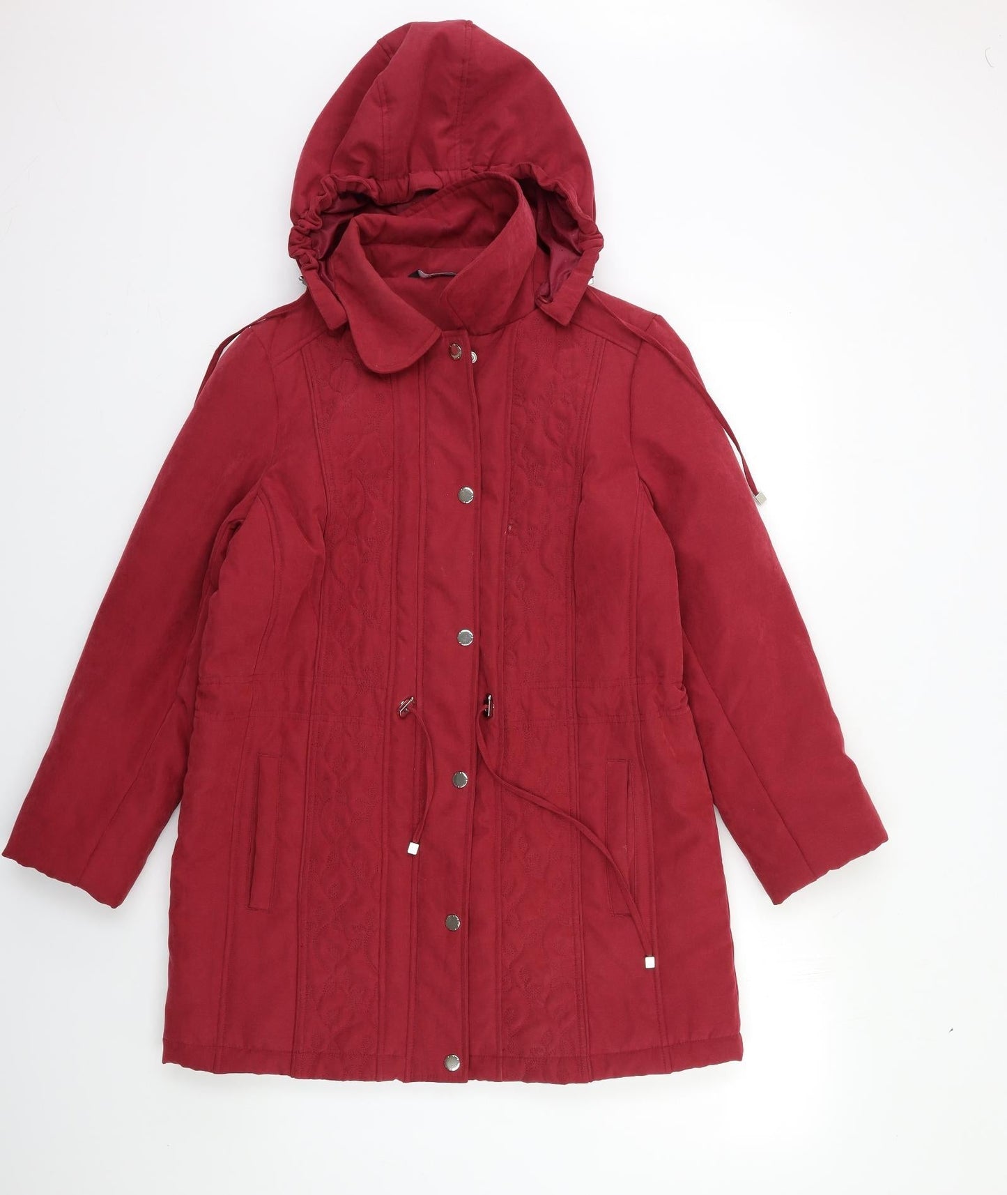 Bonmarché Womens Red   Overcoat Coat Size 10