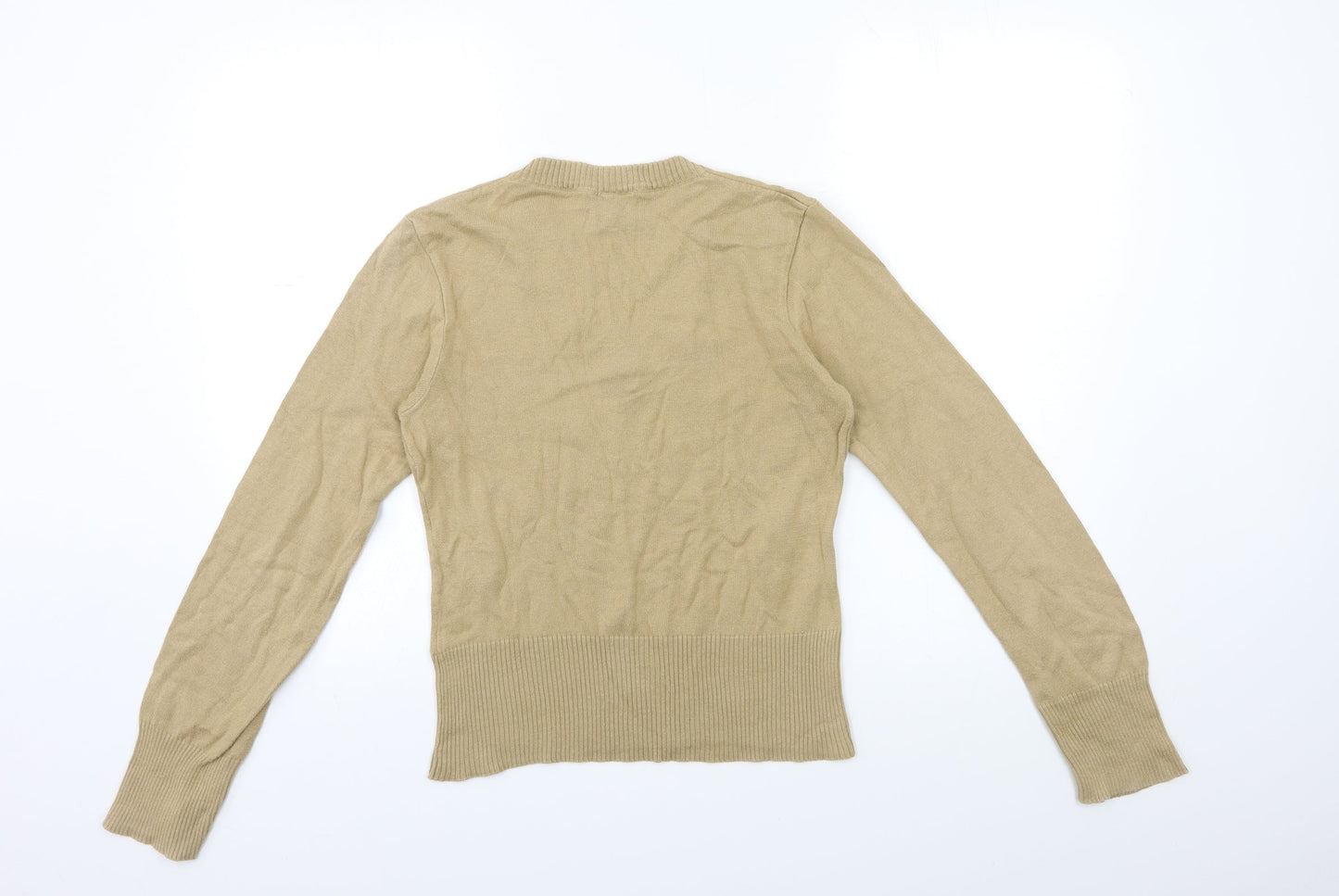 H&M Womens Brown  Knit Pullover Jumper Size 12