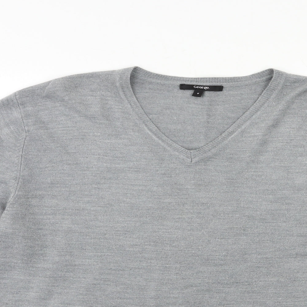 George Mens Grey  Knit Pullover Jumper Size M