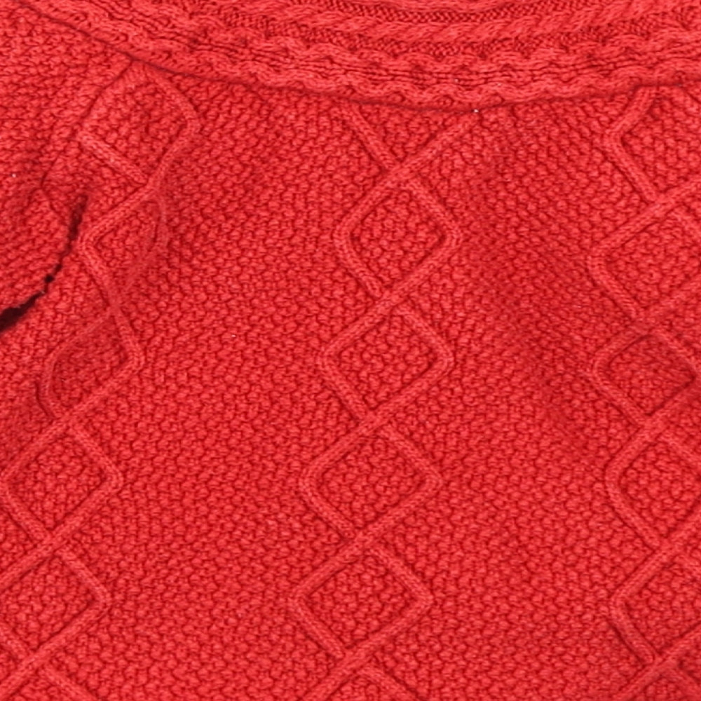 TU Girls Red  Knit Cardigan Jumper Size 9-12 Months