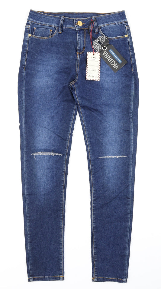 Vicunha Womens Blue  Denim Skinny Jeans Size 28 in L28 in