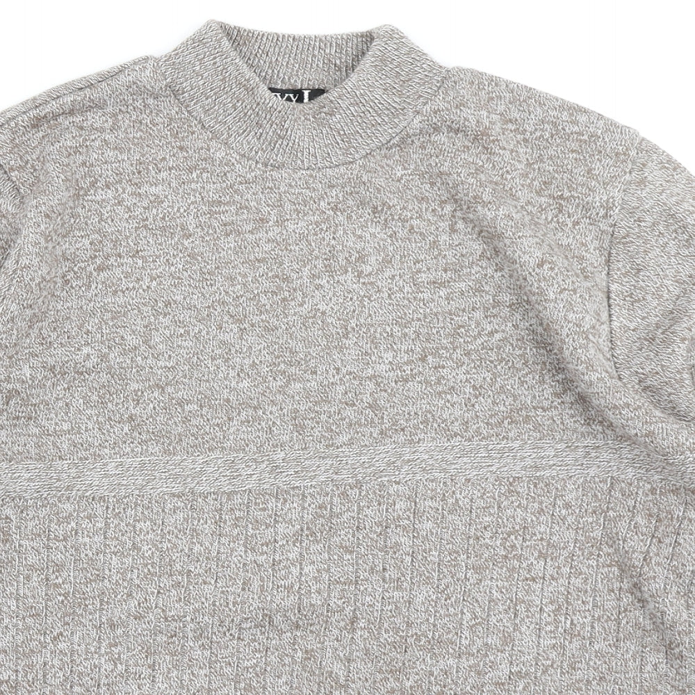 Envy Womens Brown  Knit Pullover Jumper Size L