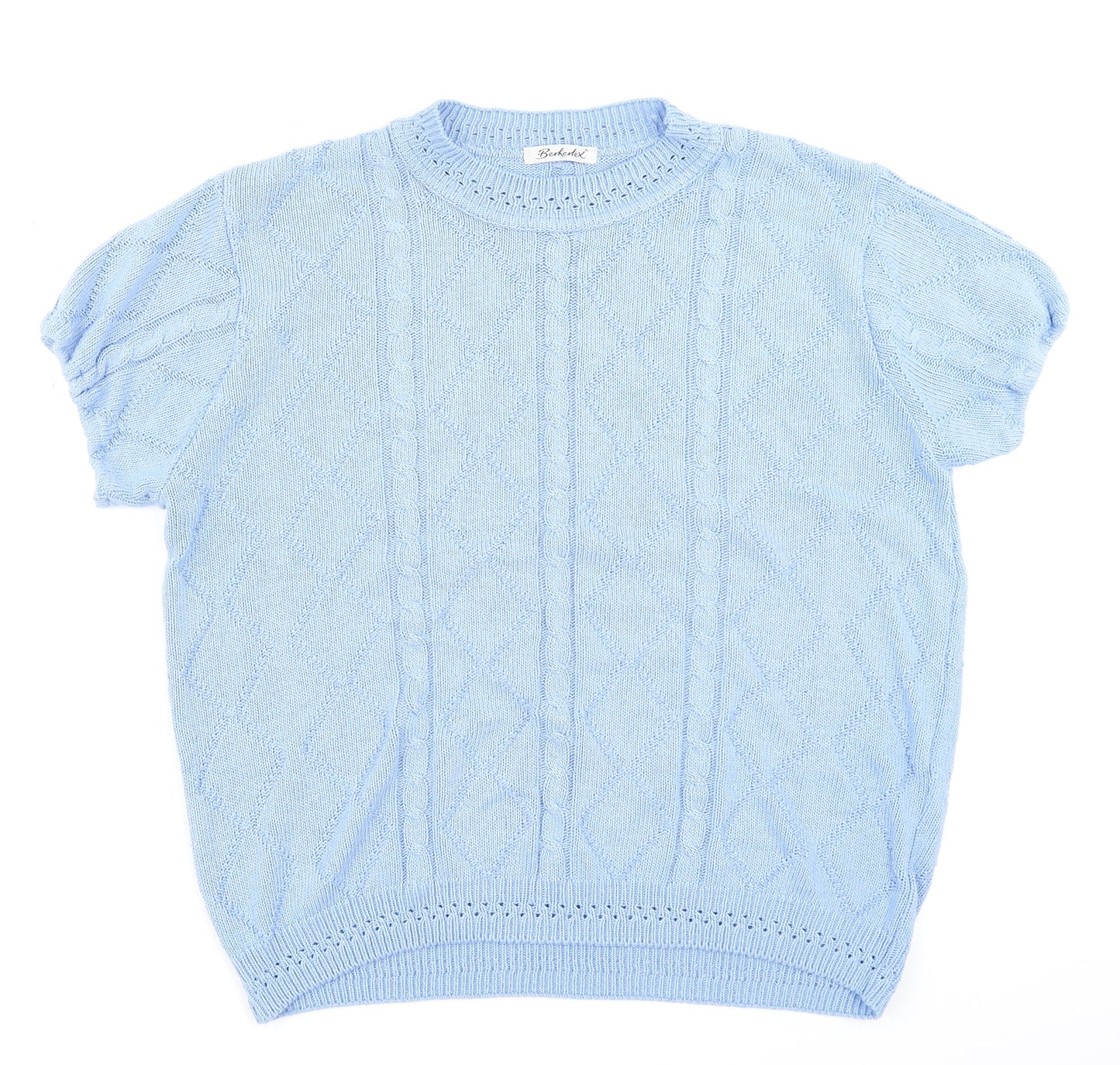 Berkertex Womens Blue  Knit Pullover Jumper Size 14