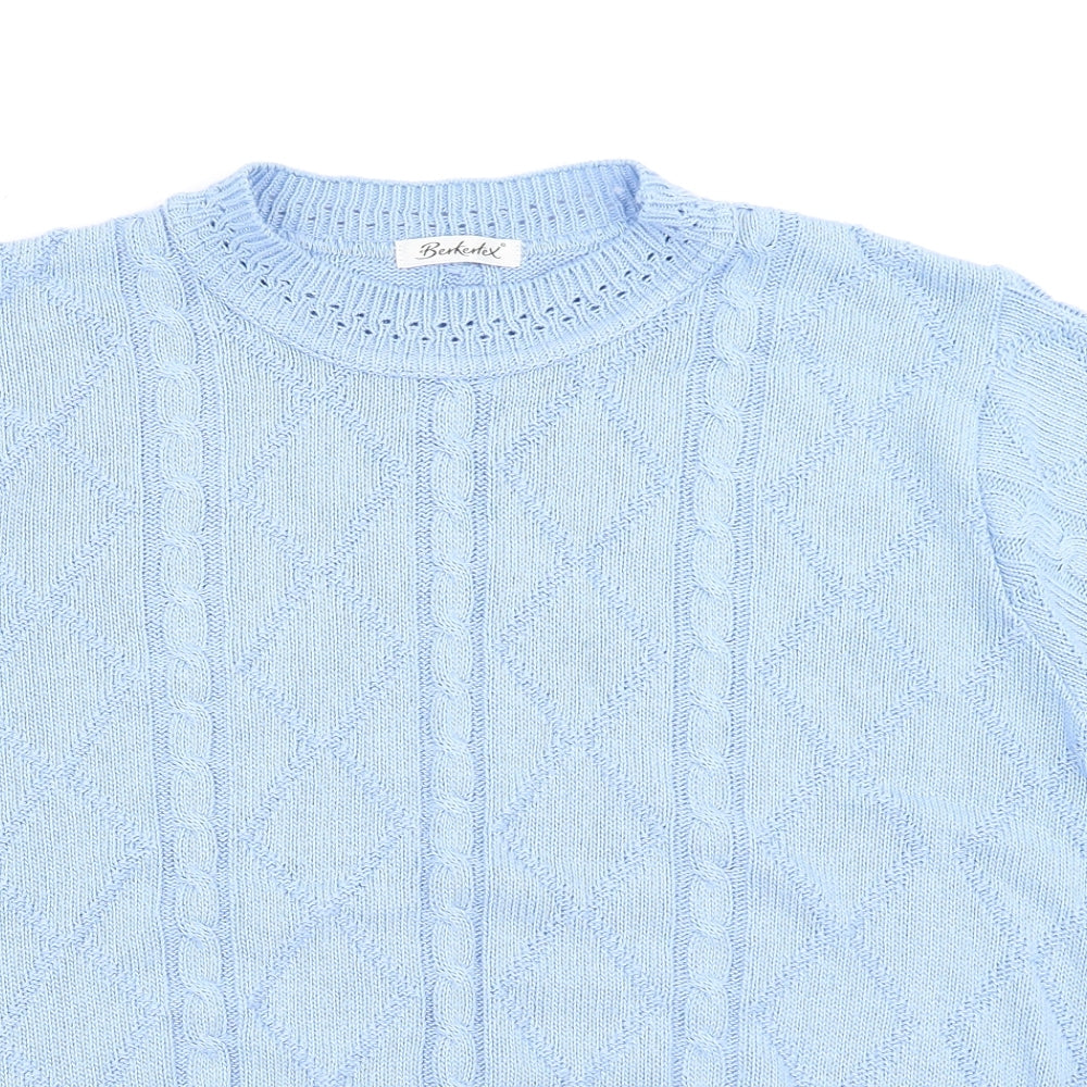 Berkertex Womens Blue  Knit Pullover Jumper Size 14