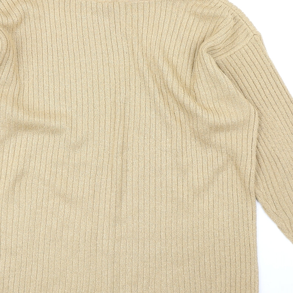 LC Womens Yellow  Knit Pullover Jumper Size 14