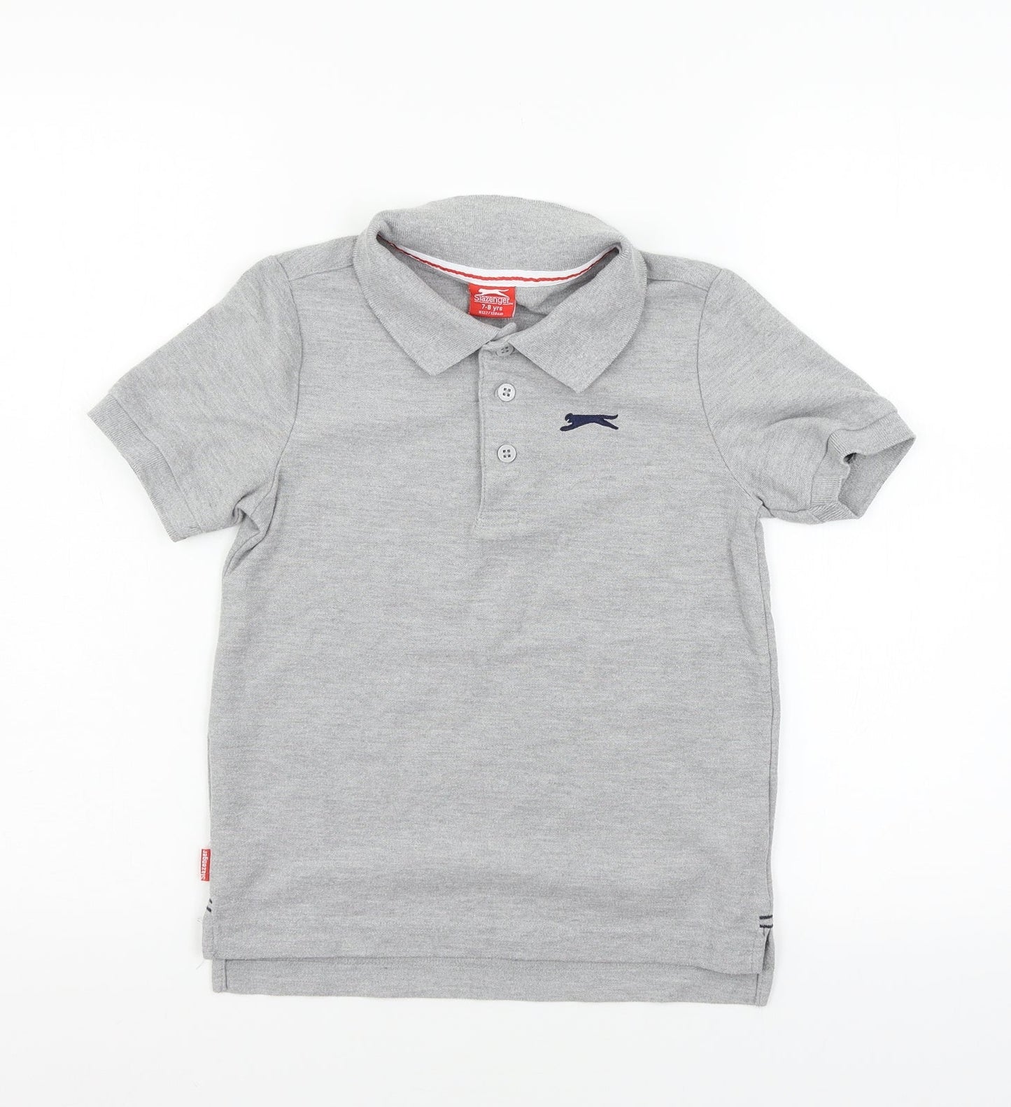 Slazenger Boys Grey  Jersey Basic Polo Size 7-8 Years