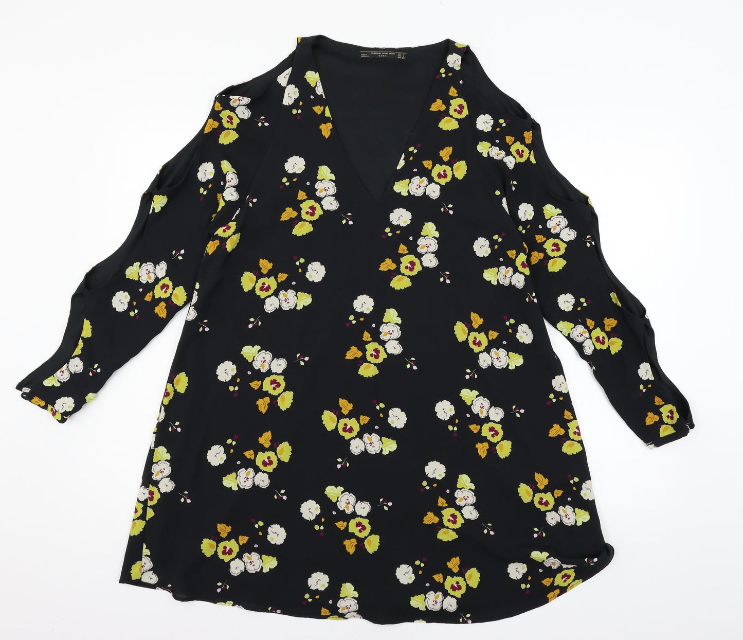 Zara Womens Black   A-Line  Size S  - Cut out sleeves