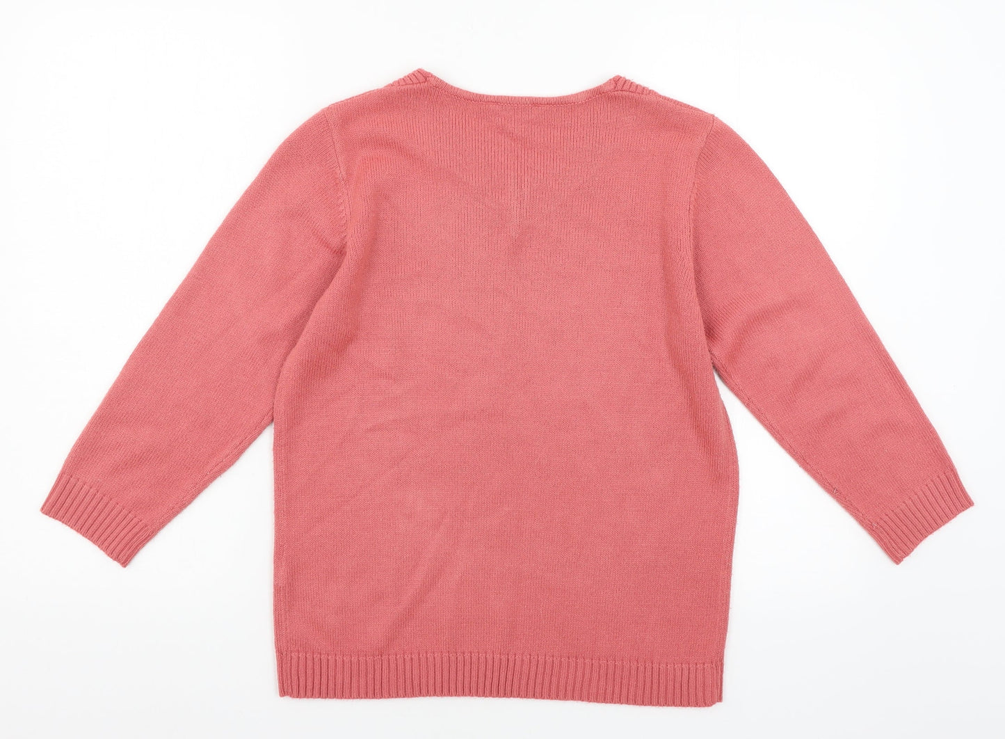 Julipa Womens Pink  Knit Pullover Jumper Size 10
