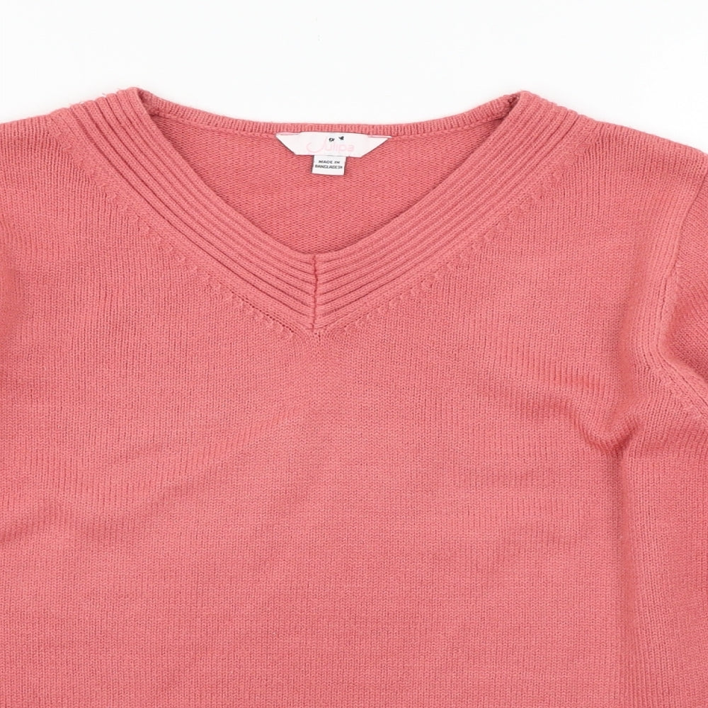 Julipa Womens Pink  Knit Pullover Jumper Size 10