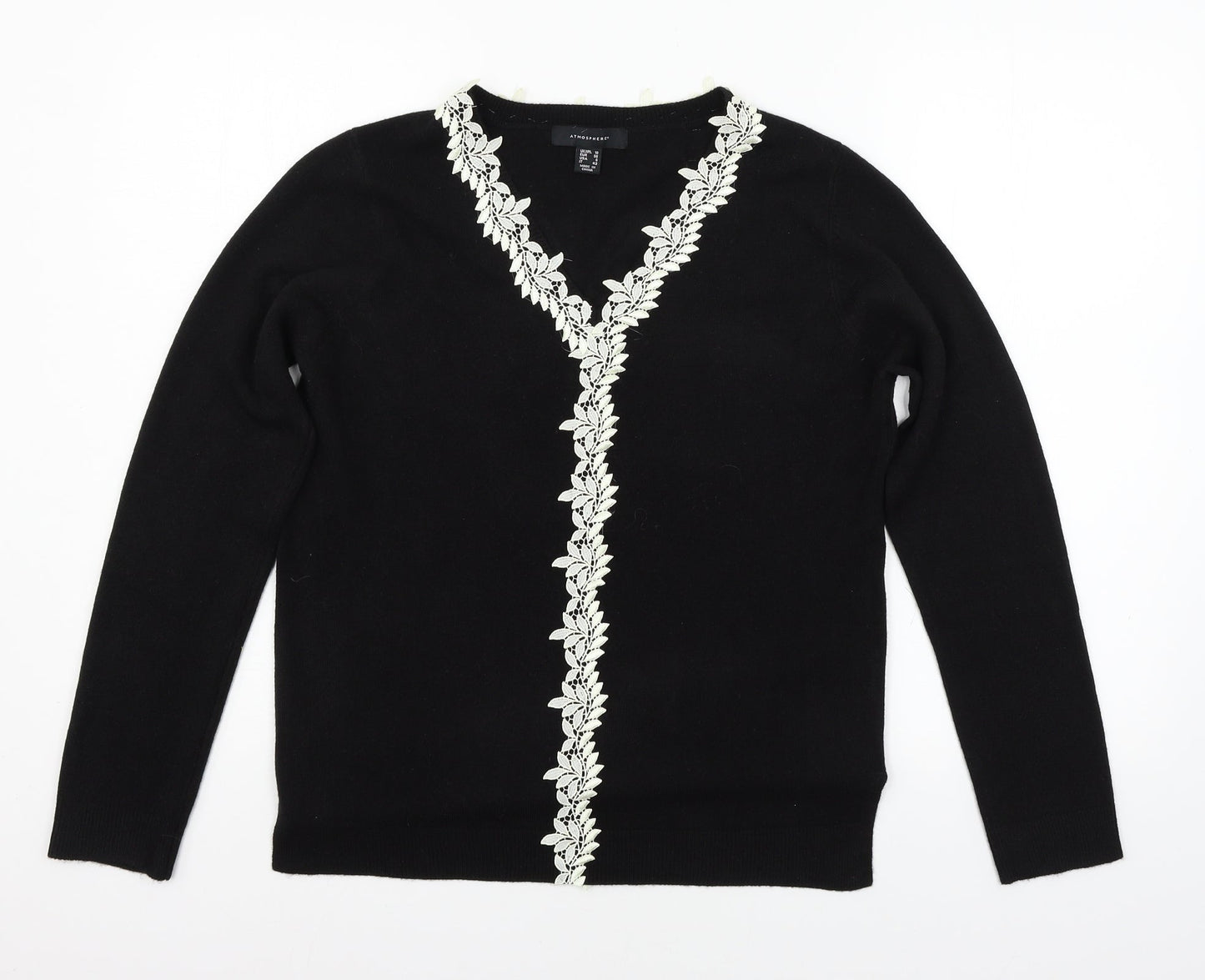 Atmosphere Womens Black  Knit Pullover Jumper Size 10