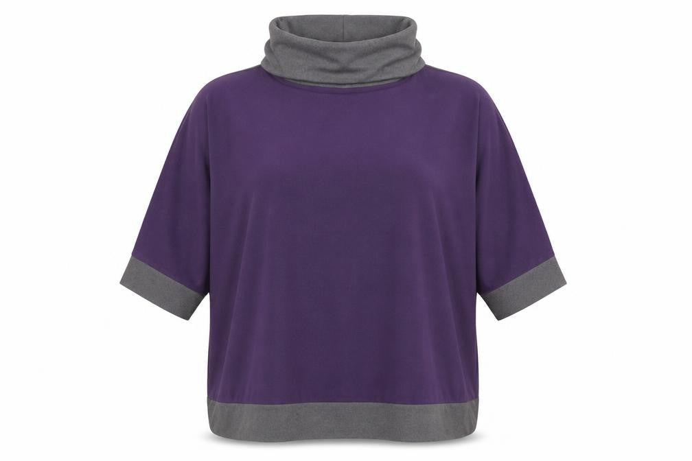 Front view of Arista women’s purple jumper, size UK 18
