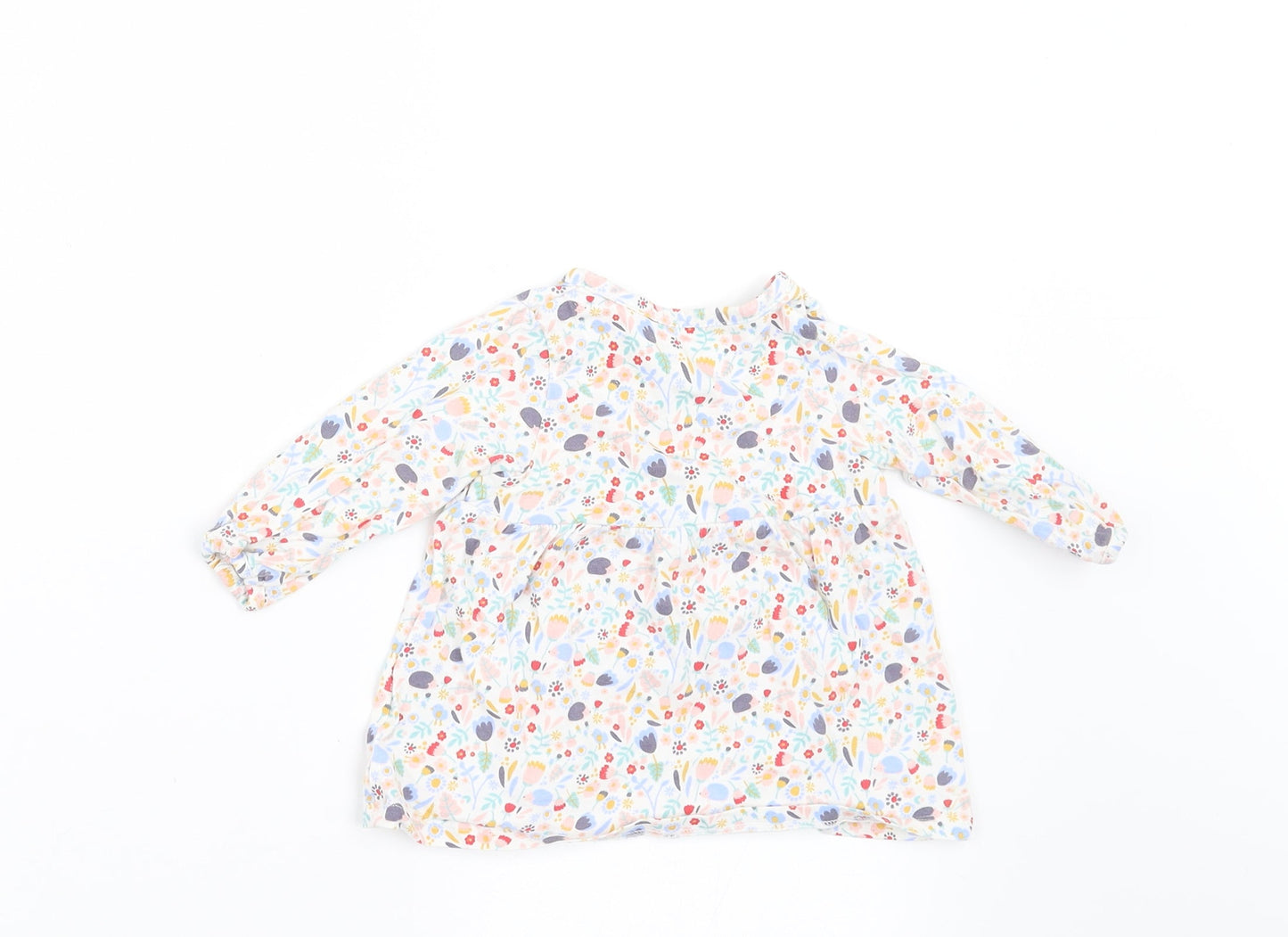 Marks and Spencer Girls White Floral  A-Line  Size 3-6 Months