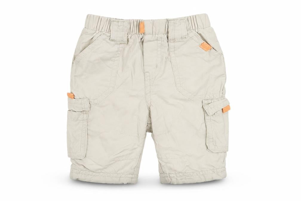 Front view of Next boys’ beige cropped trousers size newborn - short