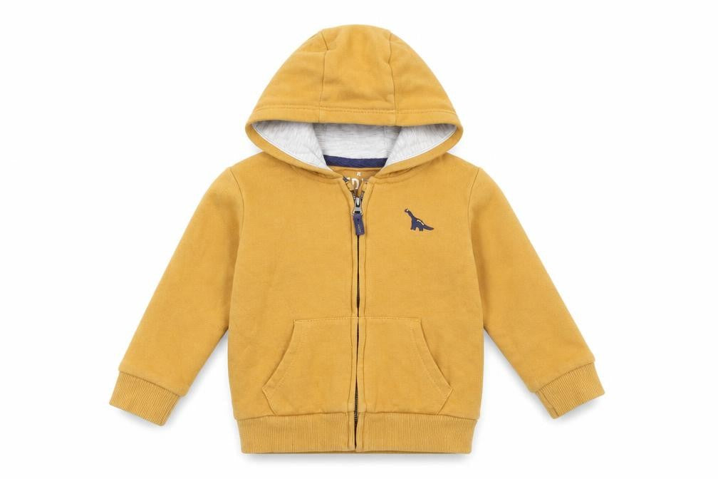 F&F Boys Yellow   Full Zip Jumper Size 6-9 Months  - dinasour