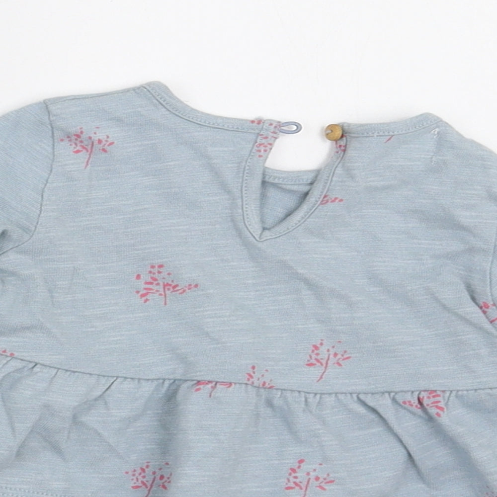 Zara Girls Blue Floral  A-Line  Size 0-3 Months