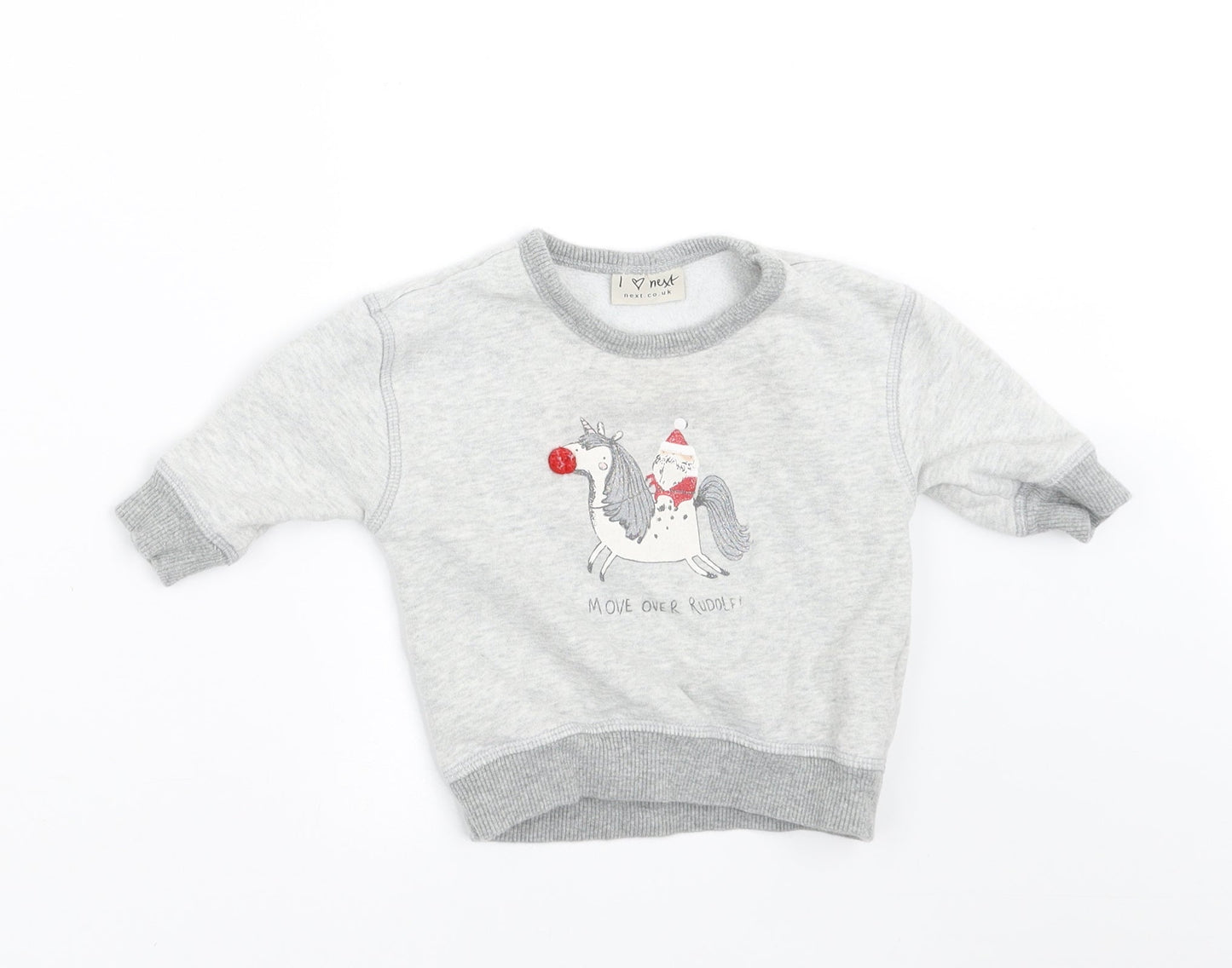 NEXT Boys Grey   Pullover Jumper Size 3-6 Months  - christmas