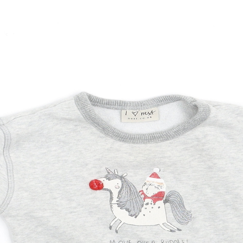 NEXT Boys Grey   Pullover Jumper Size 3-6 Months  - christmas
