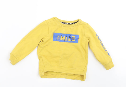 Nutmeg Boys Yellow   Pullover Jumper Size 9-12 Months  - SMILE