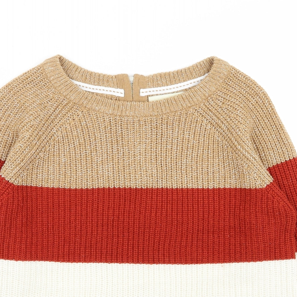Papaya Womens Multicoloured Striped  Pullover Jumper Size S