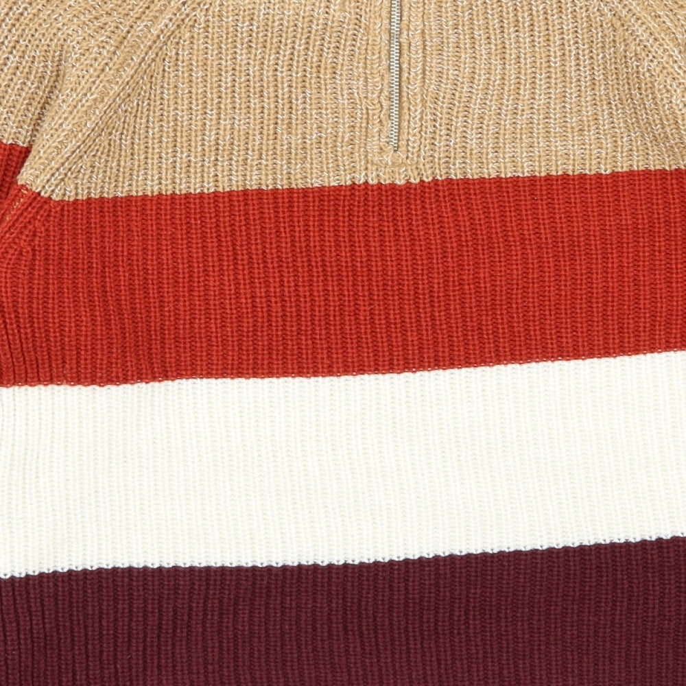 Papaya Womens Multicoloured Striped  Pullover Jumper Size S