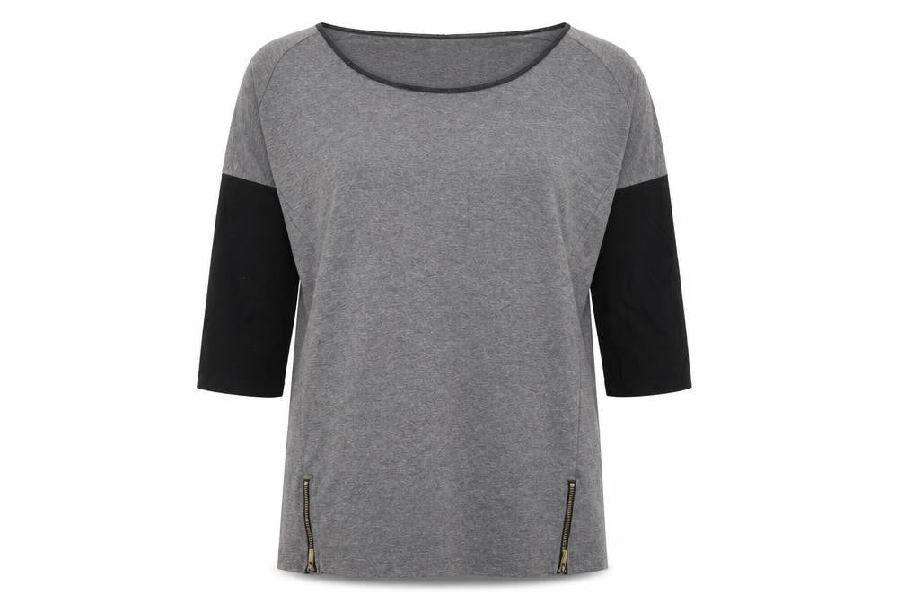ESMARA Womens Grey   Basic T-Shirt Size 10