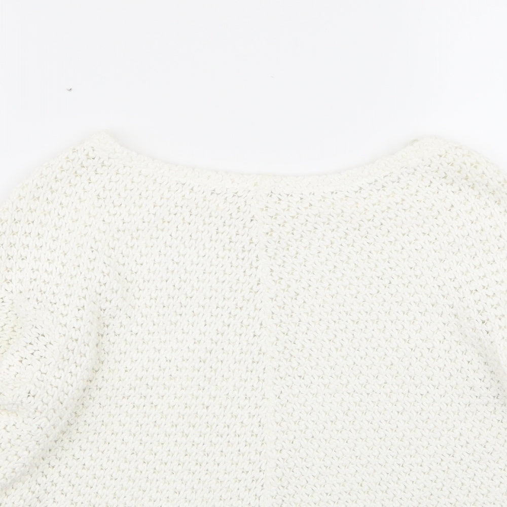 River Island Womens White   Pullover Jumper Size 8