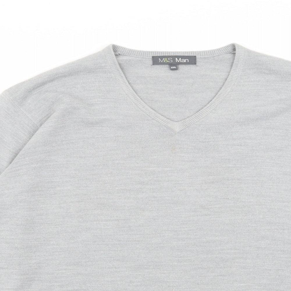 m&s Mens Grey   Pullover Jumper Size 2XL
