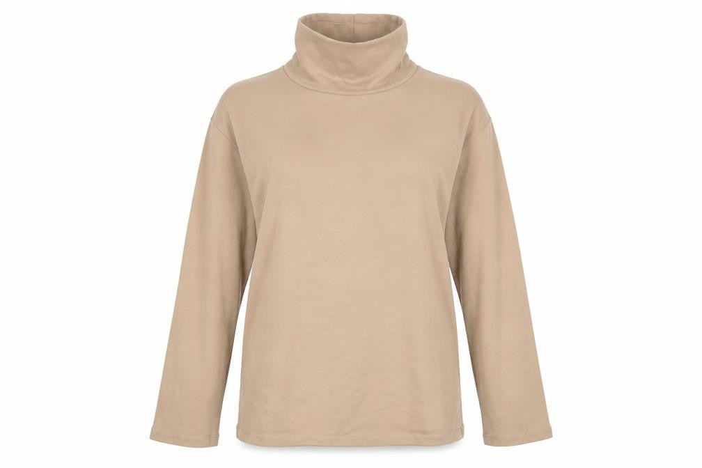 Front view of ASOS women’s beige jumper, size UK 8