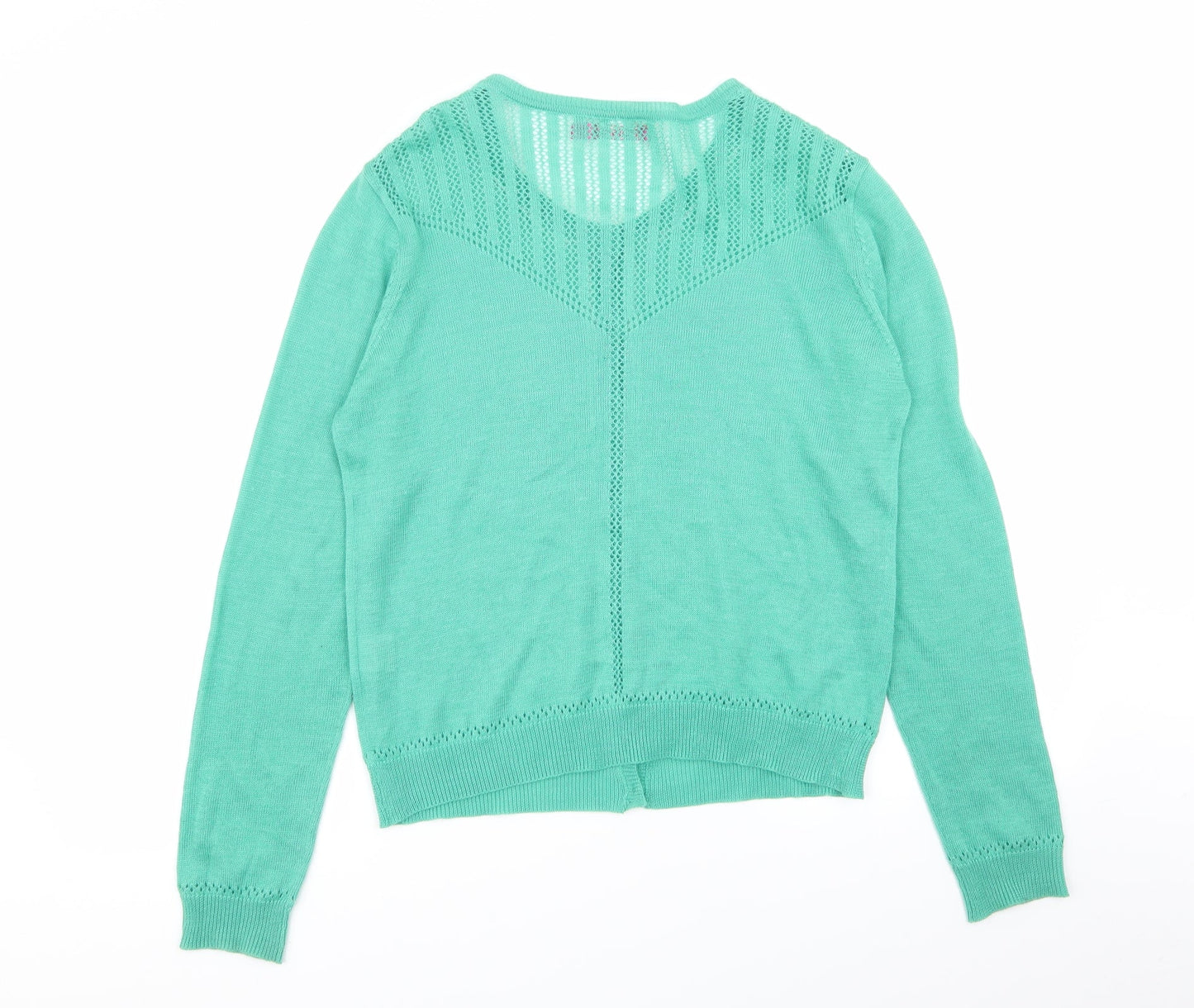 INDISKA Womens Green Geometric  Cardigan Jumper Size L