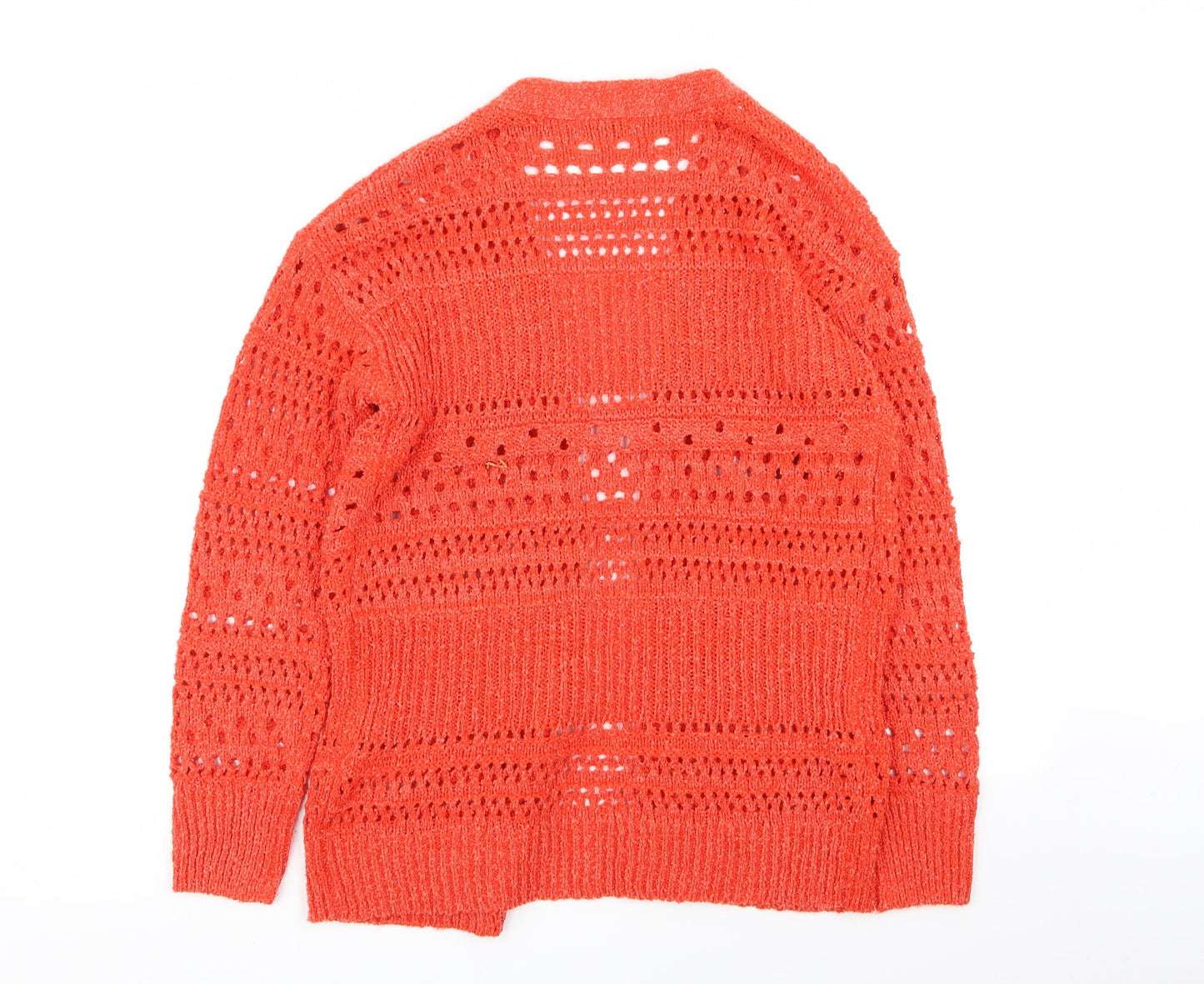 Papaya Womens Red Geometric  Cardigan Jumper Size S