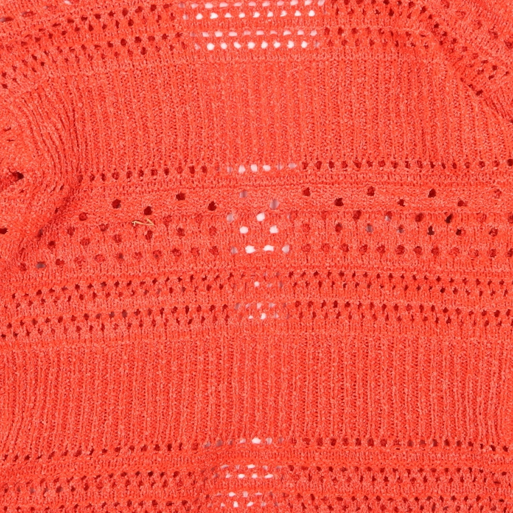 Papaya Womens Red Geometric  Cardigan Jumper Size S