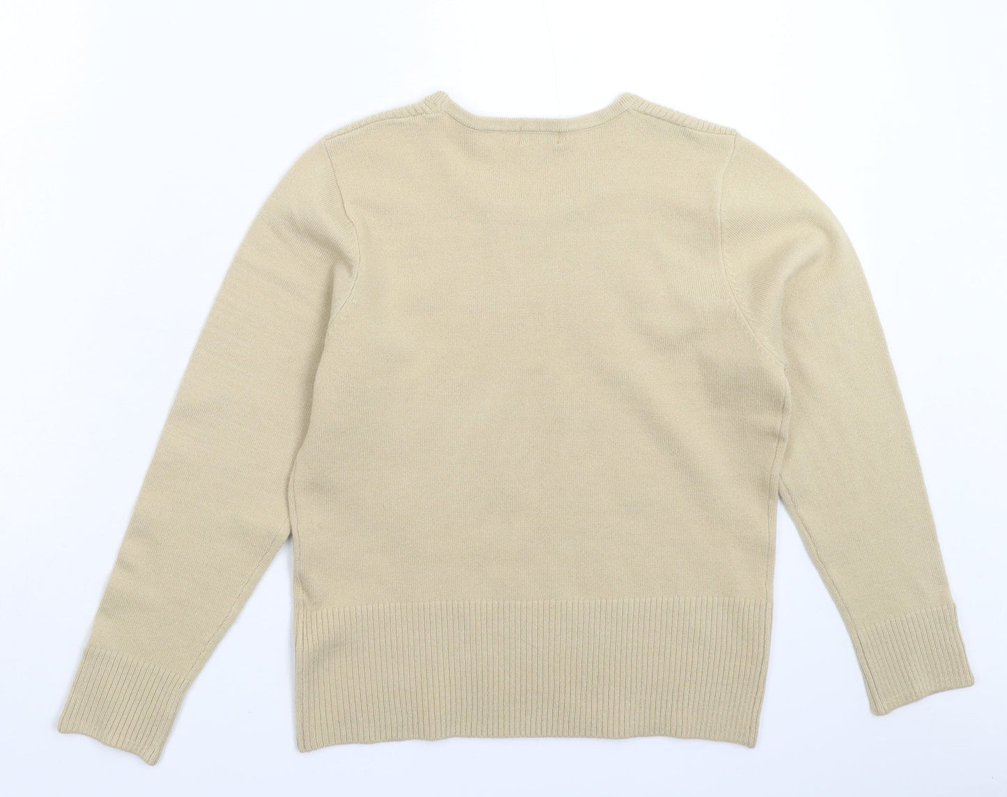 Filati Womens Beige  Knit Pullover Jumper Size M