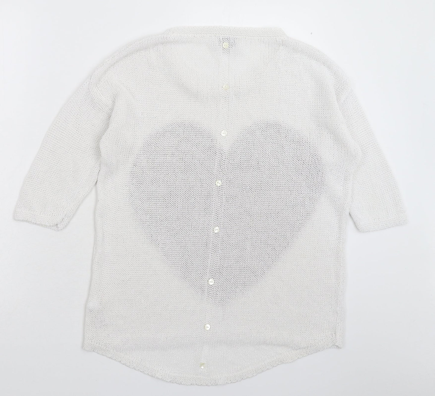 NEXT Womens White  Knit Pullover Jumper Size 12