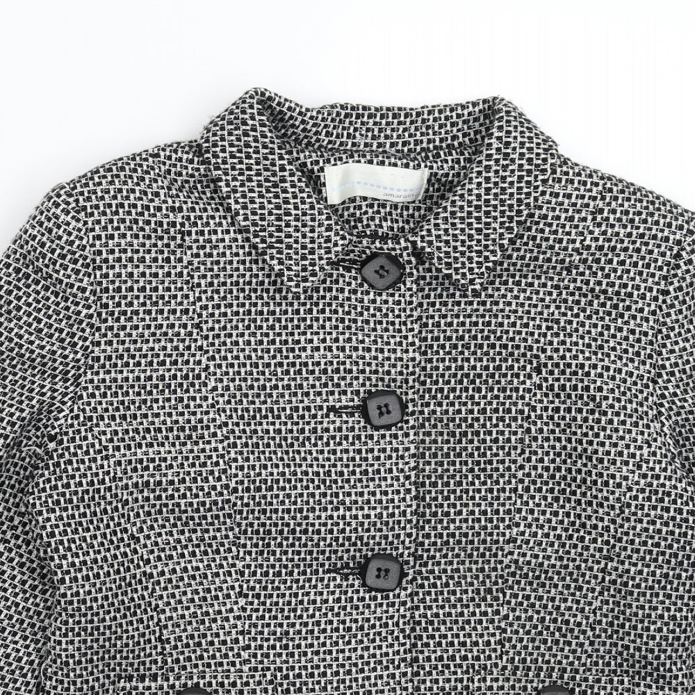 AMARANTO Womens Grey   Jacket Blazer Size 12