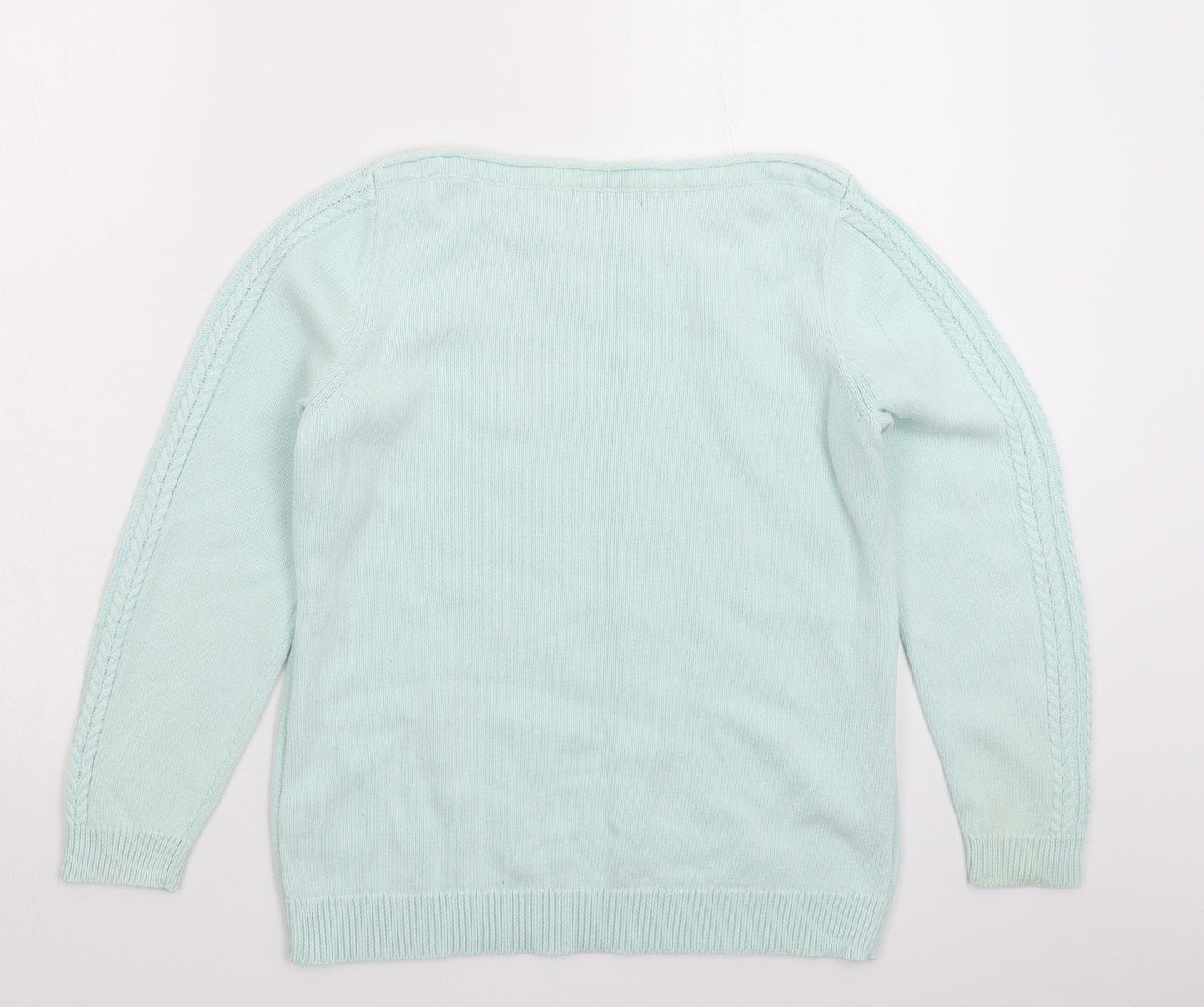 BM Womens Green  Knit Pullover Jumper Size S