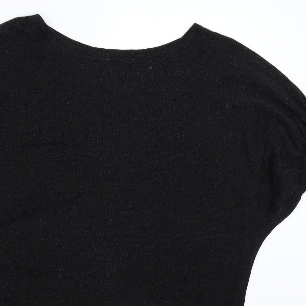 M&Co Womens Black  Knit Pullover Jumper Size L