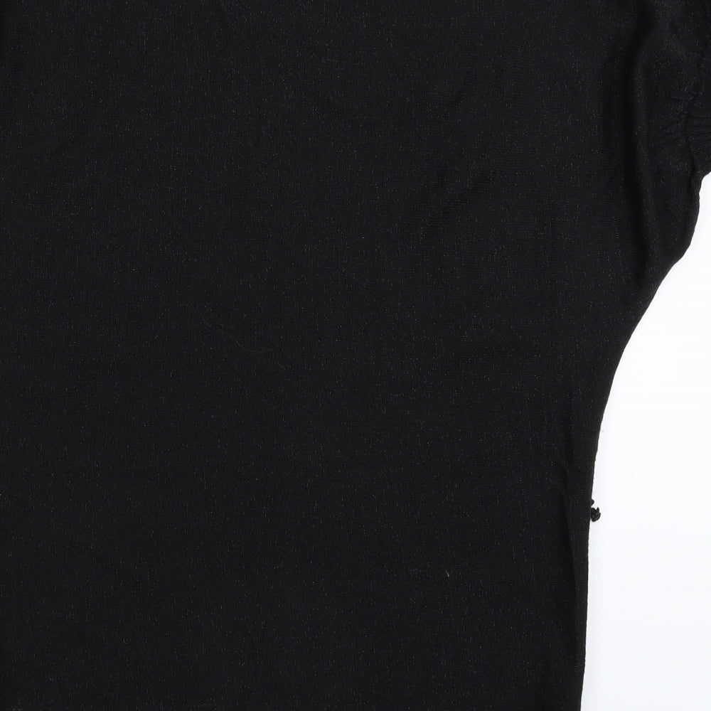 M&Co Womens Black  Knit Pullover Jumper Size L