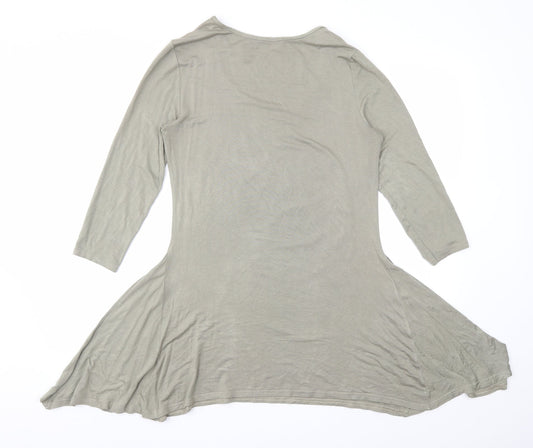 Femme Womens Brown   Basic T-Shirt Size 10