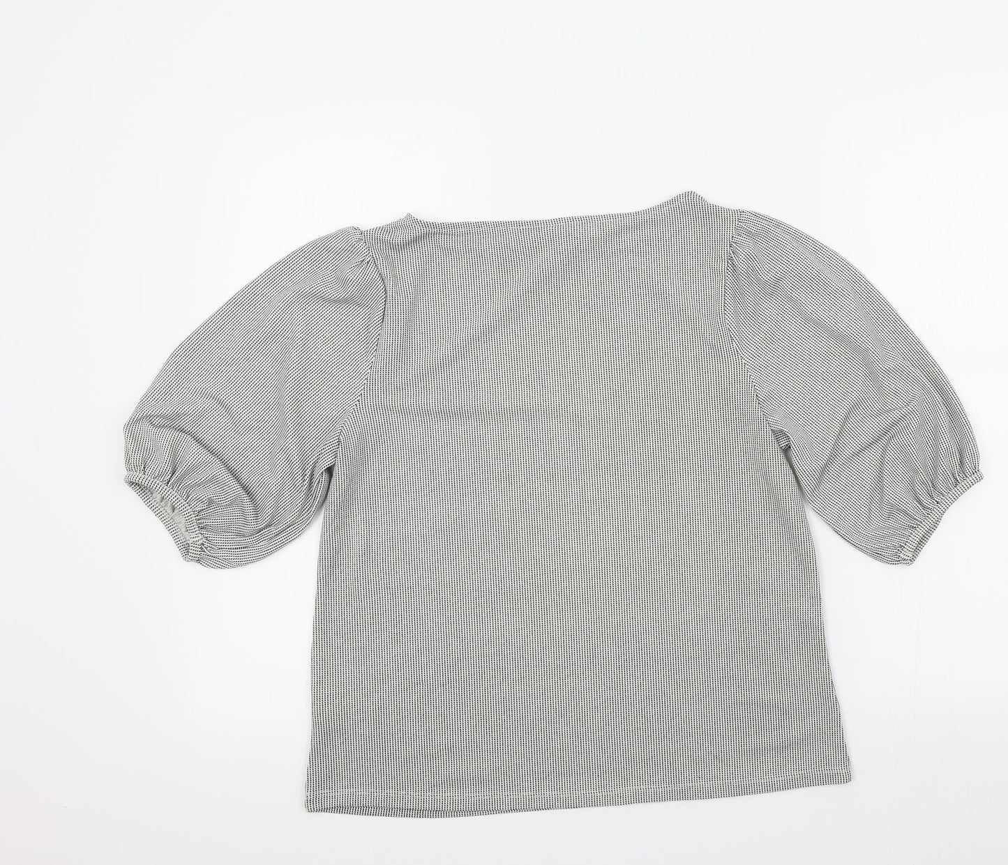 H&M Womens Black Geometric  Basic T-Shirt Size S