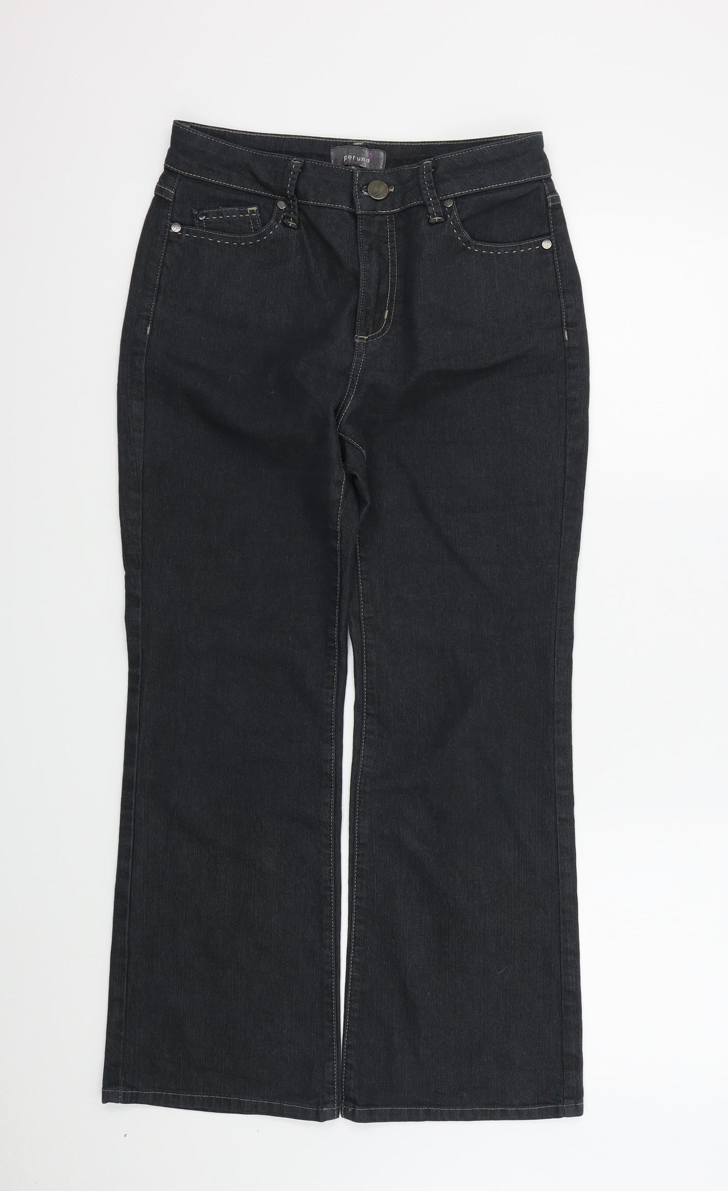 M&S Womens Black   Trousers  Size 10 L26 in
