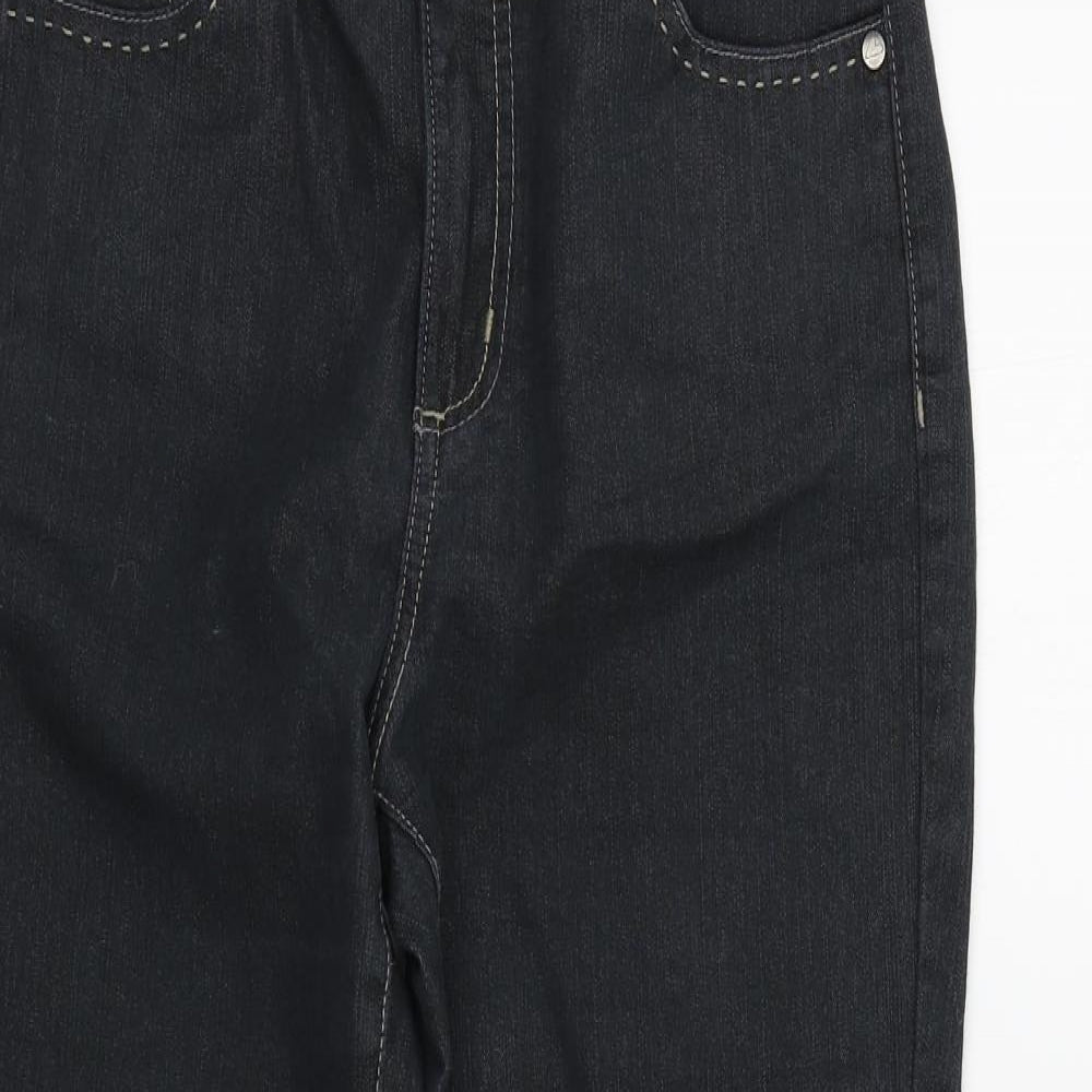 M&S Womens Black   Trousers  Size 10 L26 in