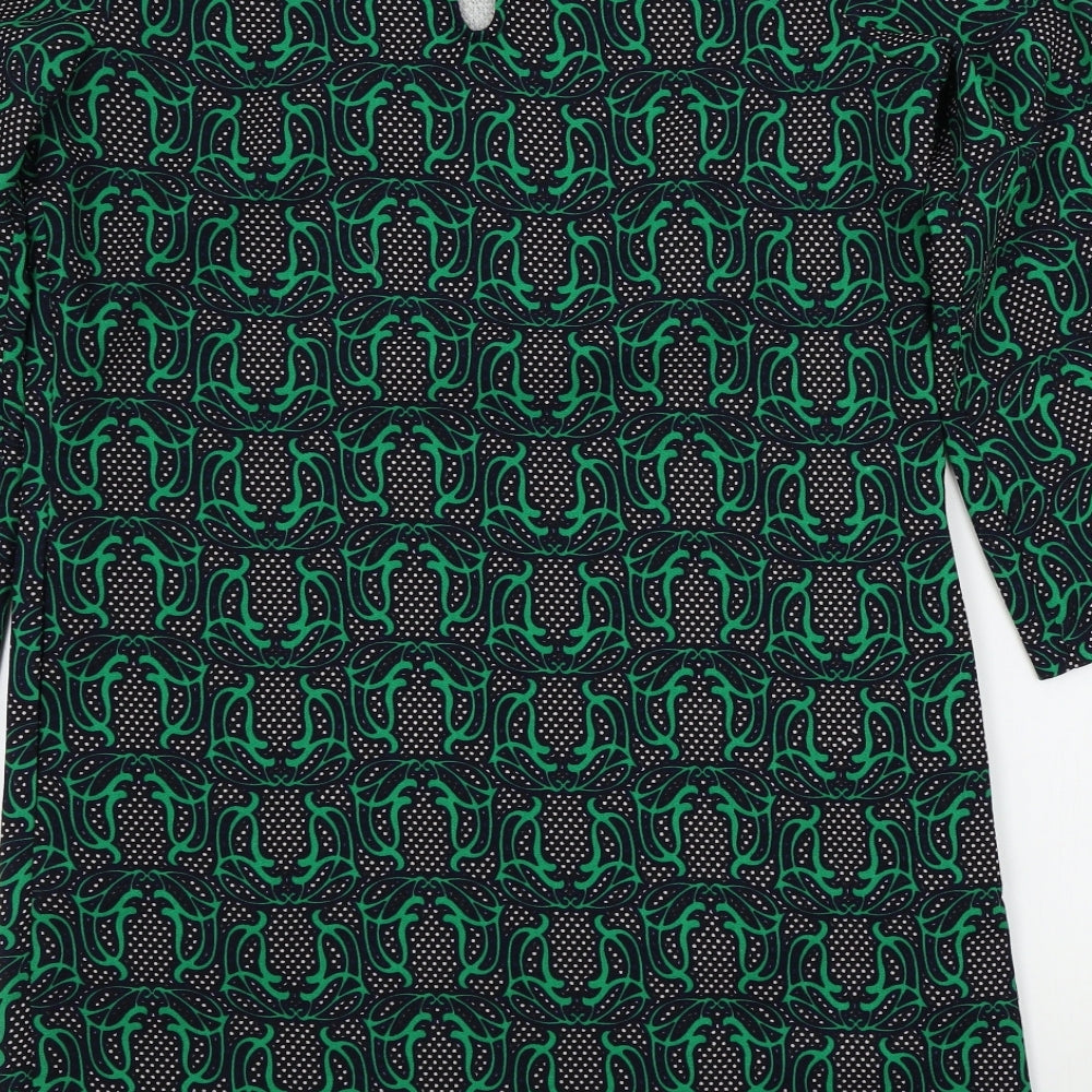 Traffic People Womens Green Geometric  A-Line  Size S