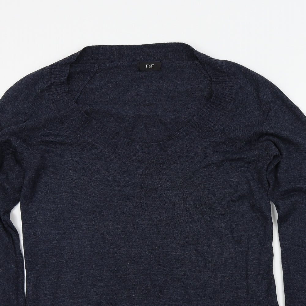 F&F Womens Blue   Pullover Jumper Size 8