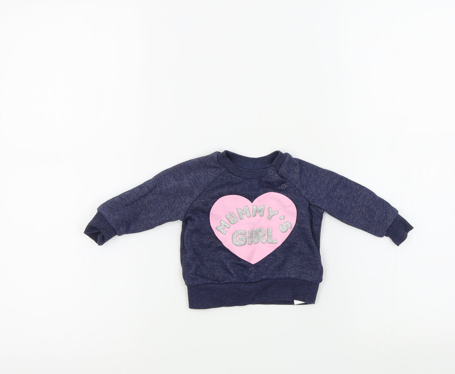 Primark Boys Blue Colourblock  Pullover Jumper Size 0-3 Months
