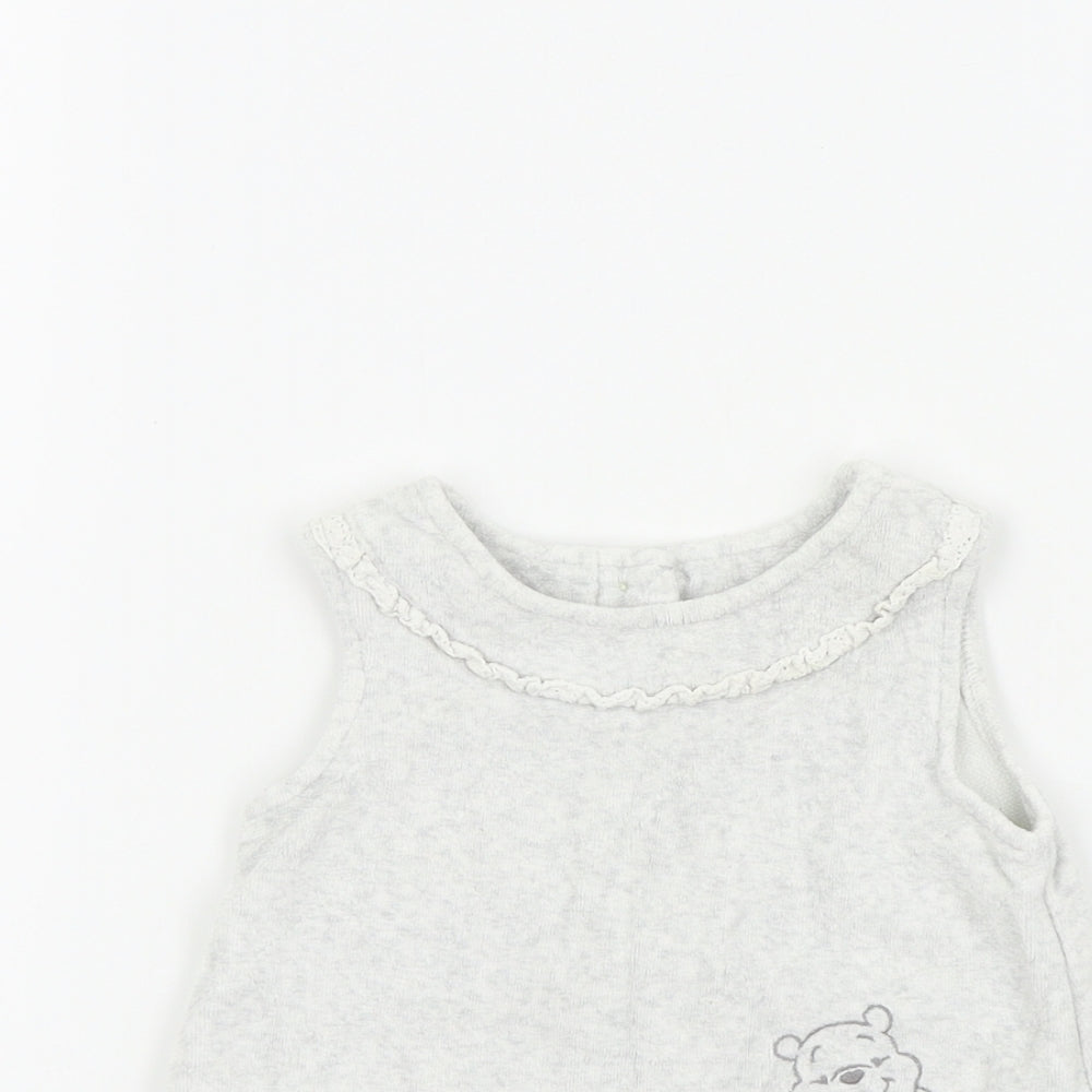 George Girls White   Pinafore/Dungaree Dress  Size 0-3 Months  - Disney Baby Winnie the Pooh