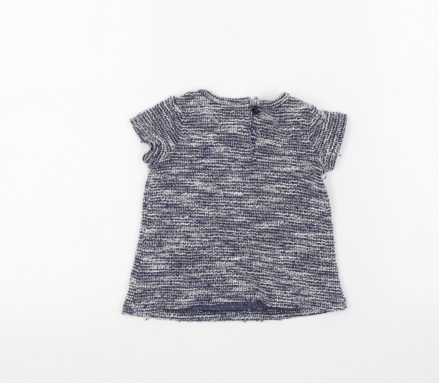 Primark Girls Blue Colourblock  Basic T-Shirt Size 0-3 Months