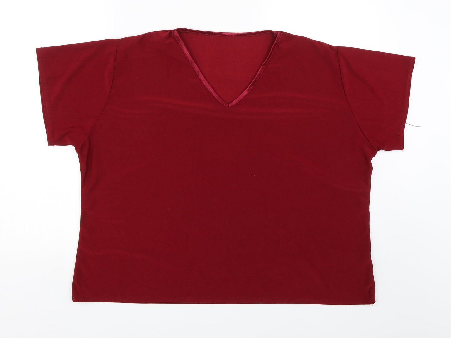 Preworn Womens Red   Basic T-Shirt Size XL