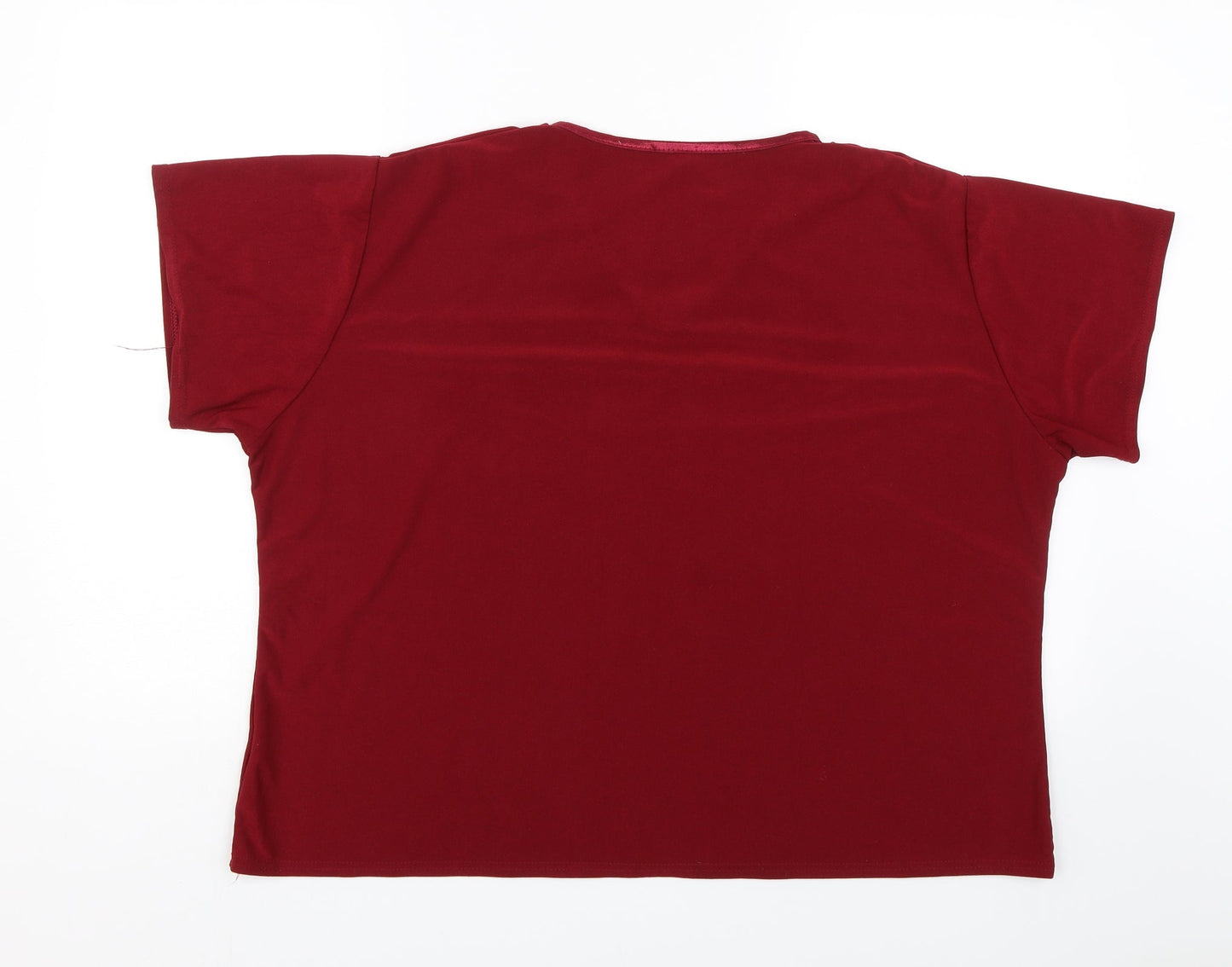 Preworn Womens Red   Basic T-Shirt Size XL