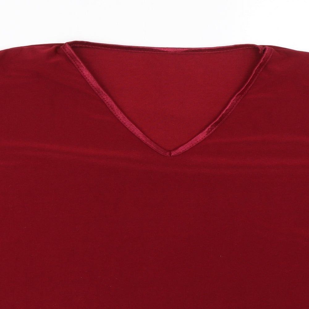 Preworn Womens Red   Basic T-Shirt Size XL